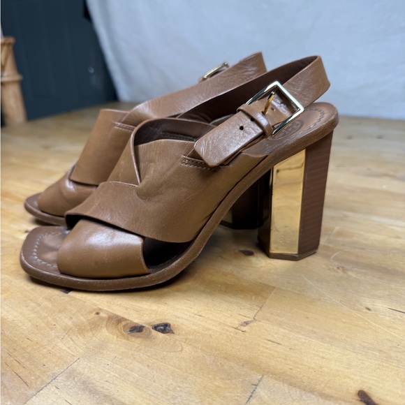Tory Burch Sandals Heels Shoes size  7.5 - Picture 1 of 15